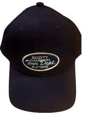 SCOTTY CAMERON GALLERY TOUR DEPT PUTTERS Flexfit Golf Hat Navy Scotty Dog
